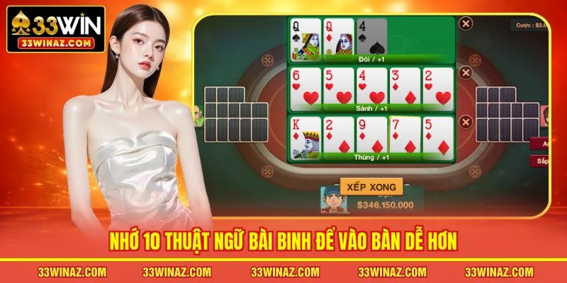 Nhớ 10 thuật ngữ bài binh để vào bàn dễ hơn